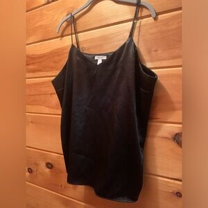 Nine West Women’s Black Satin V-Neck Camisole Top Size XXL